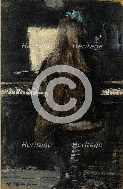 Floortje plays piano.