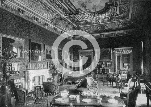 The drawing-room, Montagu House, 1908.Artist: J Russell & Sons