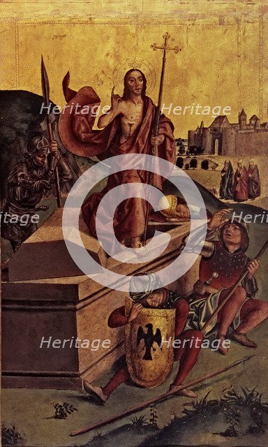 Resurrection of Jesus Christ', work by Pedro Berruguete.