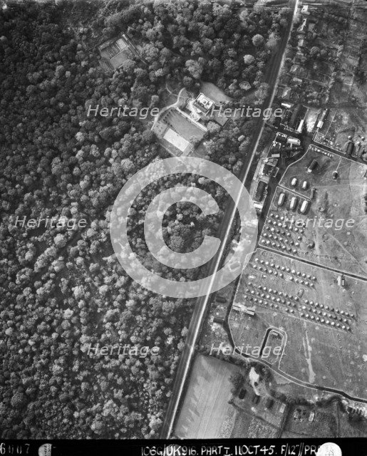 House and military encampment, Shooters Hill, Greenwich, London, 11 October 1945. Artist: RAF photographer.