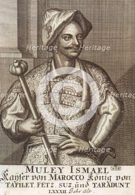Moulay Ismaïl Ibn Sharif, King of Morocco, 1726. Artist: Anonymous  