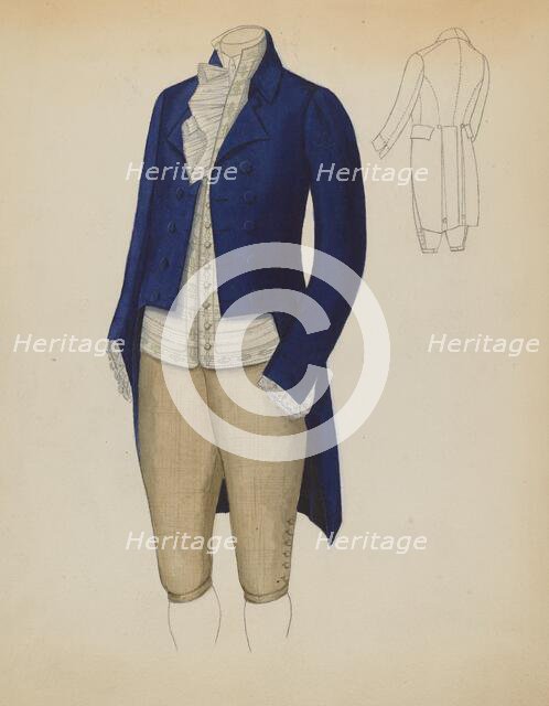 Man's Suit, c. 1936. Creator: Nancy Crimi.