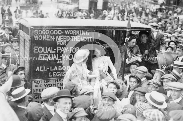 Suffragettes on way to Boston, between c1910 and c1915. Creator: Bain News Service.