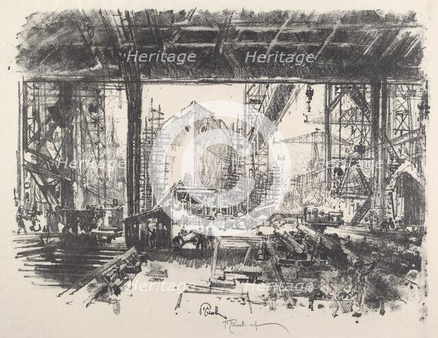 Under the Shed, 1917. Creator: Joseph Pennell.