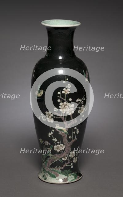 Baluster Vase with Blossoming Cherry Tree, 1714. Creator: Unknown.