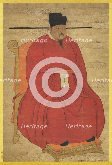 Portrait of the Emperor Zhenzong of Song (968-1022). Creator: Chinese Master.