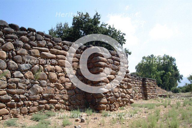The walls of Tel Dan, Israel. Artist: Samuel Magal