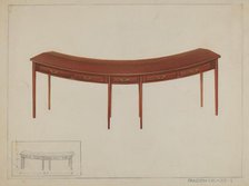 Circular Desk, c. 1936. Creator: Cornelius Frazier.