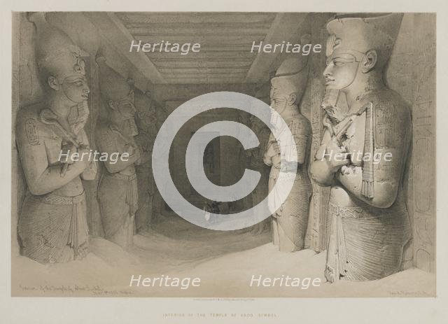 Egypt and Nubia, Volume I: Interior of the Temple of Aboo-Simbel, 1846. Creator: Louis Haghe (British, 1806-1885); F.G. Moon, 20 Threadneedle Street, London.
