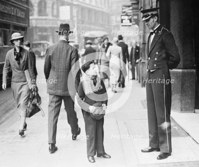Trocadero pageboy, Westminster, London, 1935. Artist: Unknown