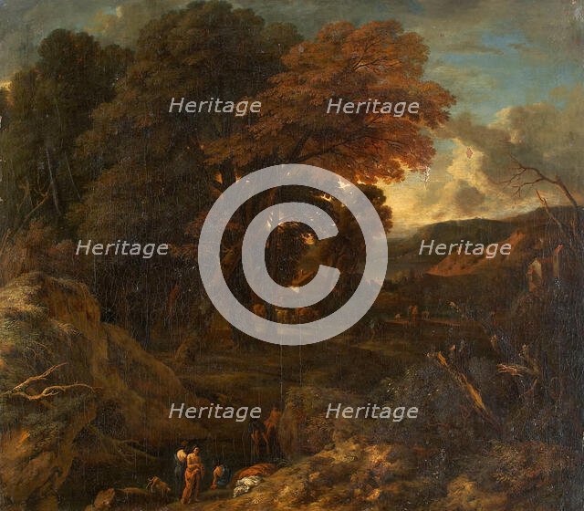 Southern Landscape with Bathers, 1688-1716. Creators: Cornelis Huysmans, Jan Baptist Huysmans.