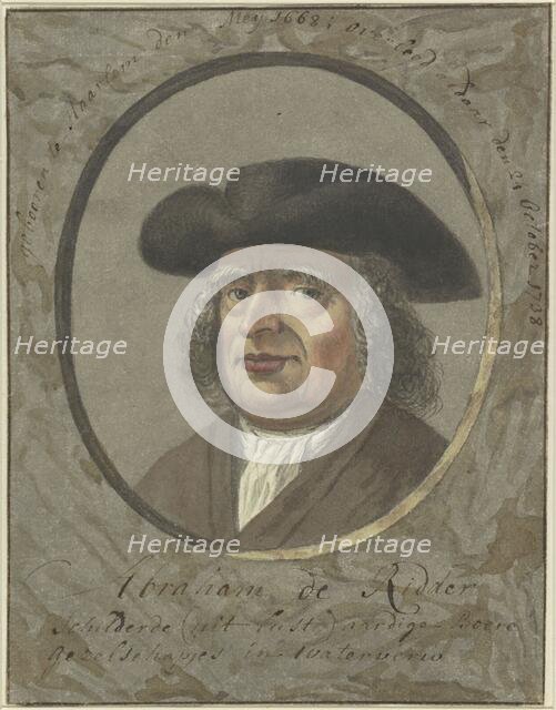 Portrait of the painter Abraham de Ridder, 1678-c.1788. Creator: Anon.