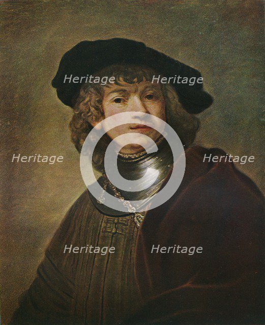 'Tronie of a Young Man in a Gorget and Cap', c1639. Artist: Rembrandt Harmensz van Rijn.