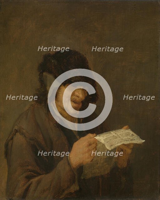 Man Singing, mid-late 17th century. Creator: Adriaen van Ostade.