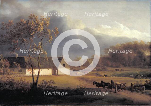 A Storm Brewing behind a Farmhouse in Zealand, 1791-1793. Creator: Jens Juel.