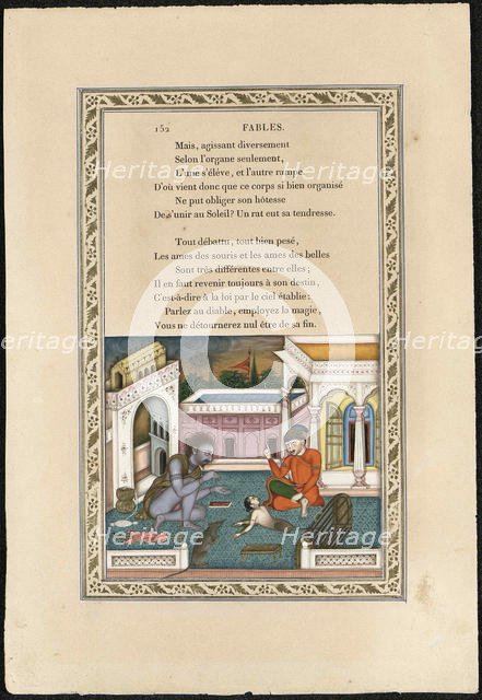 La souris métamorphosée en fille (The Mouse Turned into a Maid), 1837-1839. Creator: Imam Bakhsh Lahori (active 1830s-1840s).