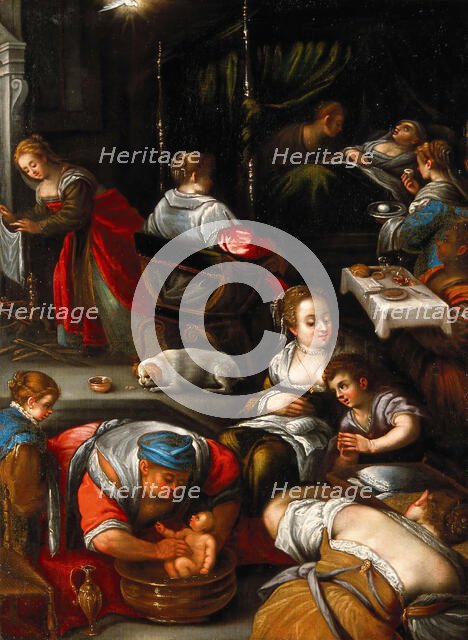 The birth of the Virgin, late 16th century.