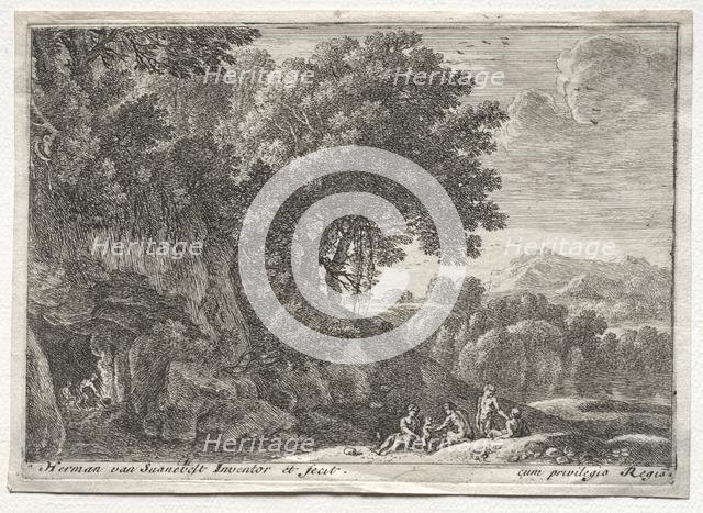 Landscape with Satyrs. Creator: Herman van Swanevelt (Dutch, c. 1600-1655).