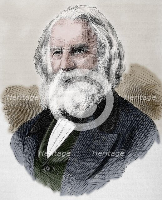 Henry Wadsworth Longfellow (1807-1882), American poet and educator, 19th century.  Creator: Unknown.
