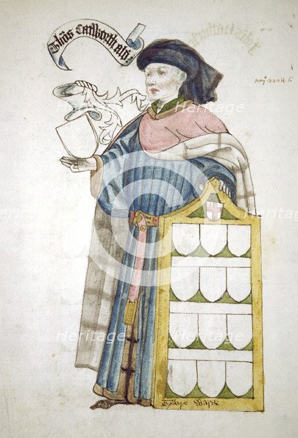 Thomas Catteworth, Lord Mayor of London 1443-1444, in aldermanic robes, c1450.                       Artist: Roger Leigh