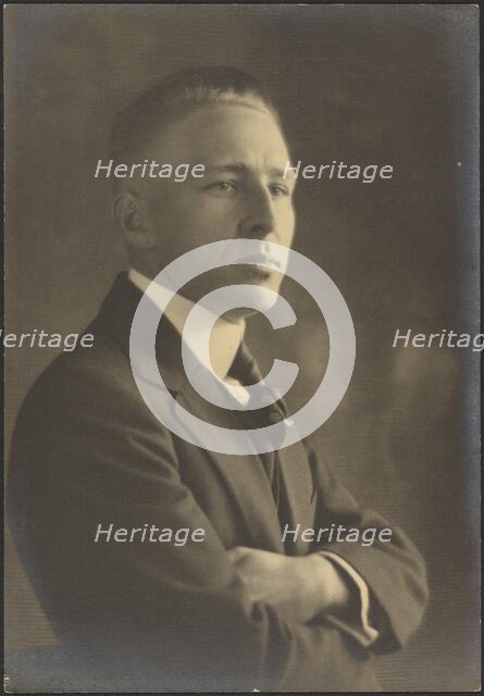 Portrait of a Man with Arms Crossed, 1907-1943. Creator: Louis Fleckenstein.