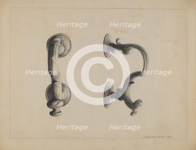 Door Knocker, 1937. Creator: J. Howard Iams.