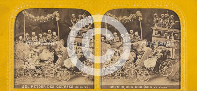 Retour des Courses en Enfer, 1860s. Creator: Adolphe Block.