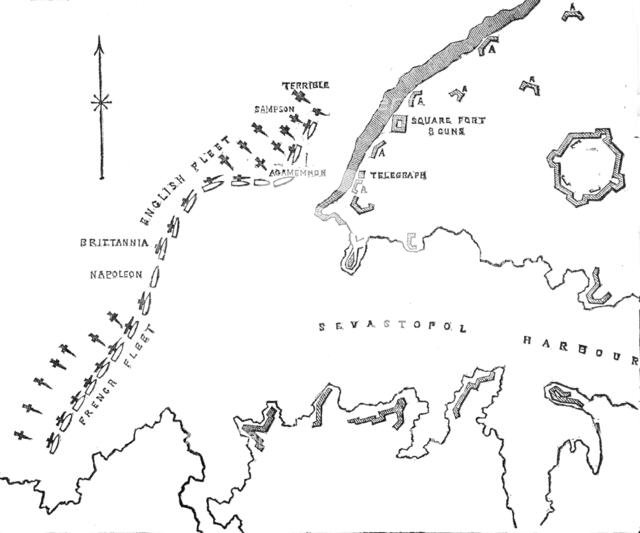 The Coast North of Sebastopol, and New Earth Batteries, 1854. Creator: Unknown.