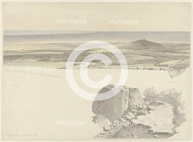 View of Ariccia from Genzano, c.1810-c.1812. Creator: Josephus Augustus Knip.