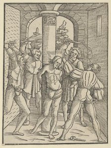 Christ Scourged, from The Doctrine, Life, and Passion of Jesus Christ, 1537. Creator: Hans Schäufelein the Elder.