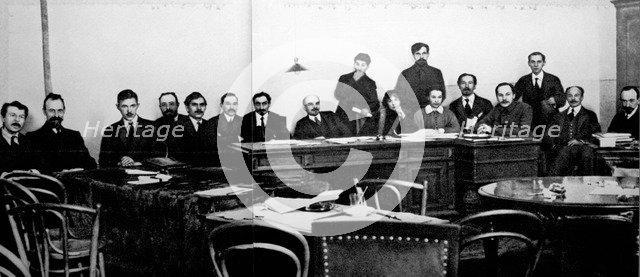 The Council of the People's Commissars, Russia, c1917-c1918.  Artist: Anon