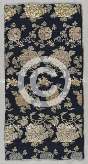 Textile Fragment, 1800s. Creator: Unknown.