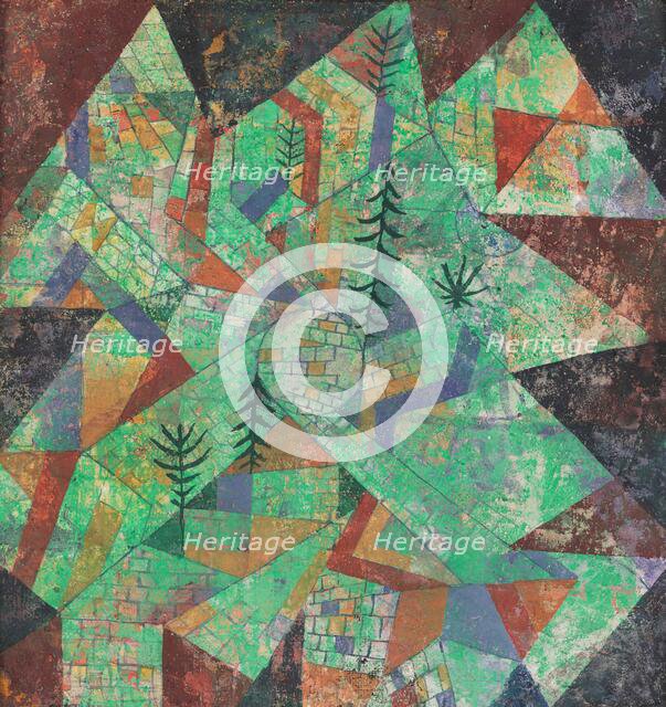 Wald Bau (Forest construction), 1919. Creator: Klee, Paul (1879-1940).