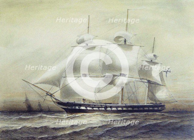 Frigate Pallada, 1847.