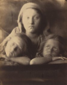 Mary Hillier and Two Children, 1864. Creator: Julia Margaret Cameron.