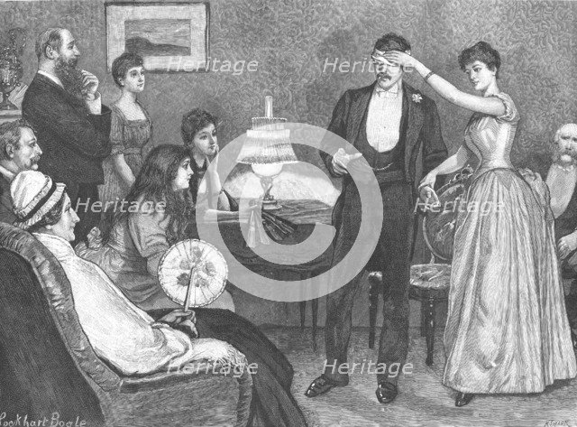 'Amateur Thought-Reading', 1889. Artist: R Taylor.