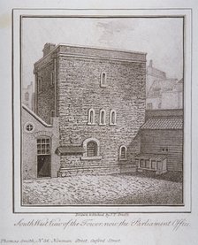 South-west view of the Jewel Tower, Old Palace Yard, Westminster, London, c1805. Artist: John Thomas Smith