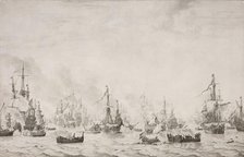 The Battle of the Downs, 1659. Creator: Willem van de Velde I.