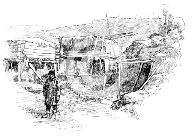 Esquimaux storehouses, Packwell Village, Alaska, 1890. Creator: Unknown.