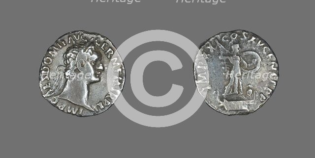 Denarius (Coin) Portraying Emperor Domitian, 91. Creator: Unknown.