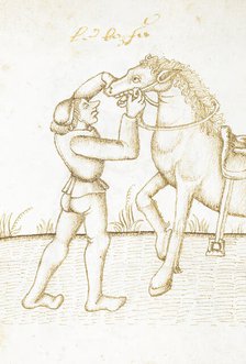 Man with horse, c1490.  Creator: Unknown.