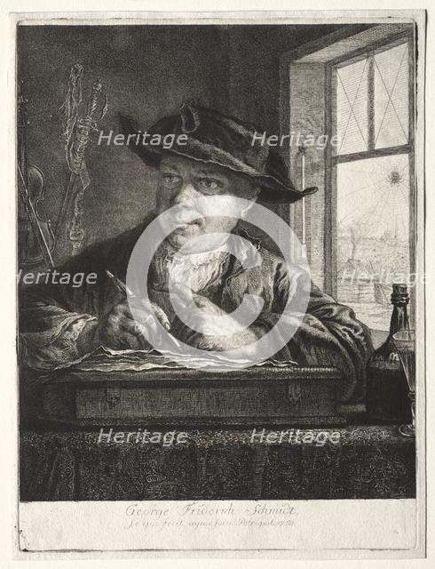 Self-Portrait. Creator: Georg Friedrich Schmidt (German, 1712-1775).