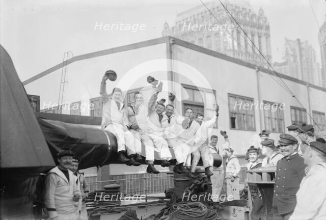 On AMIRAL AUBE, 1917. Creator: Bain News Service.