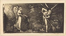 The Man Sweeping the Interpreter's Parlor, c. 1820/1822. Creator: William Blake.