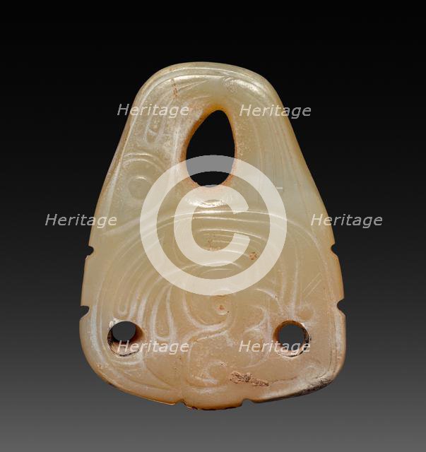 Pendant with Coiled Dragon and Fish, 10th-9th Century BC. Creator: Unknown.