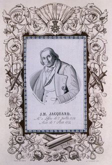 Joseph-Marie Jacquard, inventor of the Jacquard loom, c1850. Artist: Unknown