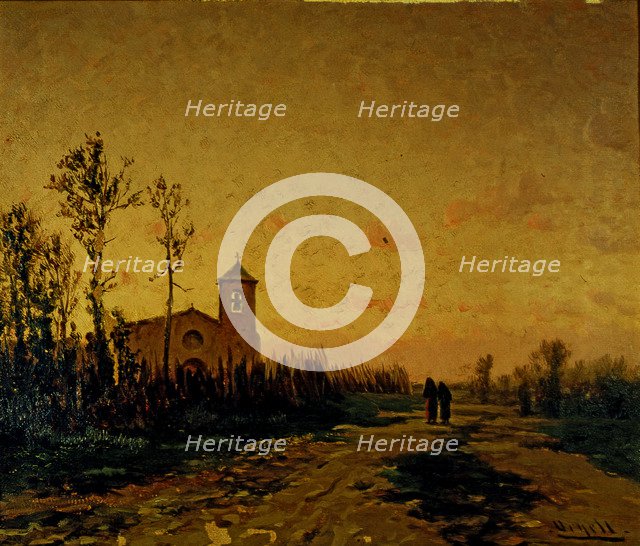  'Twilight Landscape' by Modest Urgell.