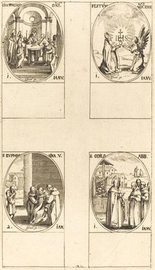 Circumcision; Festival of Name of Christ; St. Odilo; St. Euphrosyna. Creator: Jacques Callot.