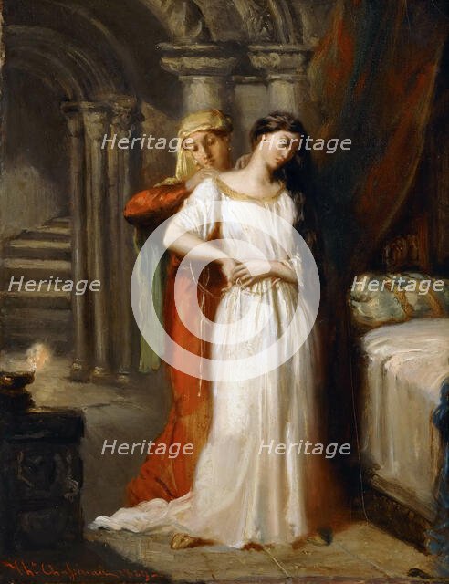 Desdemona Retiring to her Bed, 1849. Creator: Chassériau, Théodore (1819-1856).