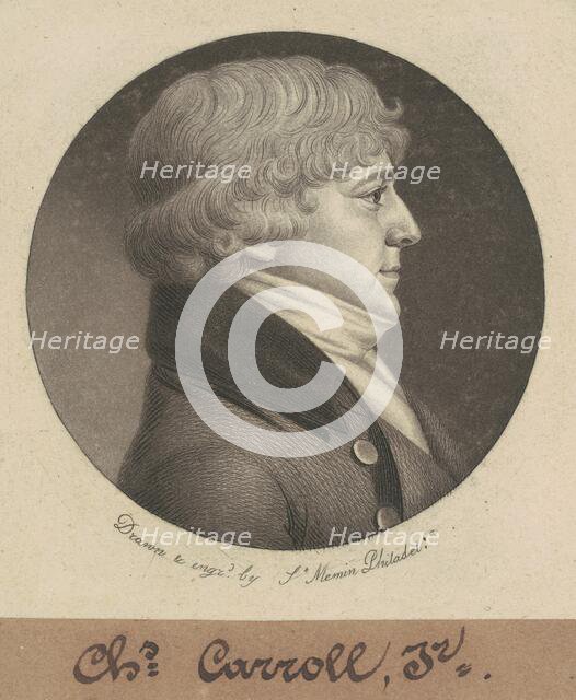 Charles Carroll, Jr., 1800. Creator: Charles Balthazar Julien Févret de Saint-Mémin.